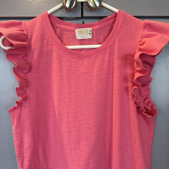 Pink ruffle sleeve dress - Picture 2 of 3